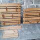 Pine wall shelves