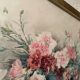Watercolour signed MARTHE ROBLOT in a gold leaf frame.
