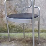 Paire de fauteuils en aluminium par Henning Larsen