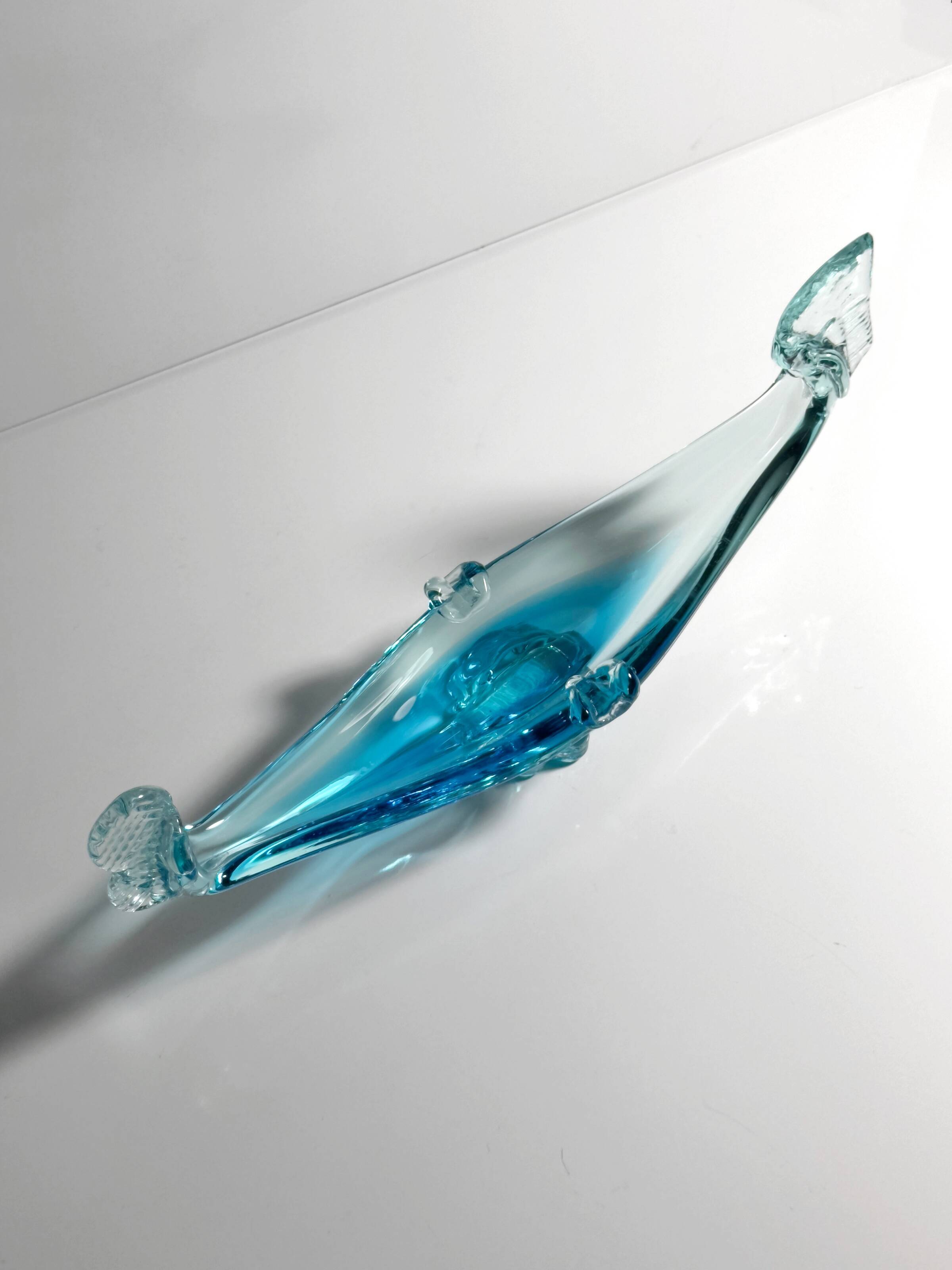 Murano Glass Ash Tray in Gondola Shape -1980s