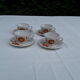 4 tea cups antique earthenware