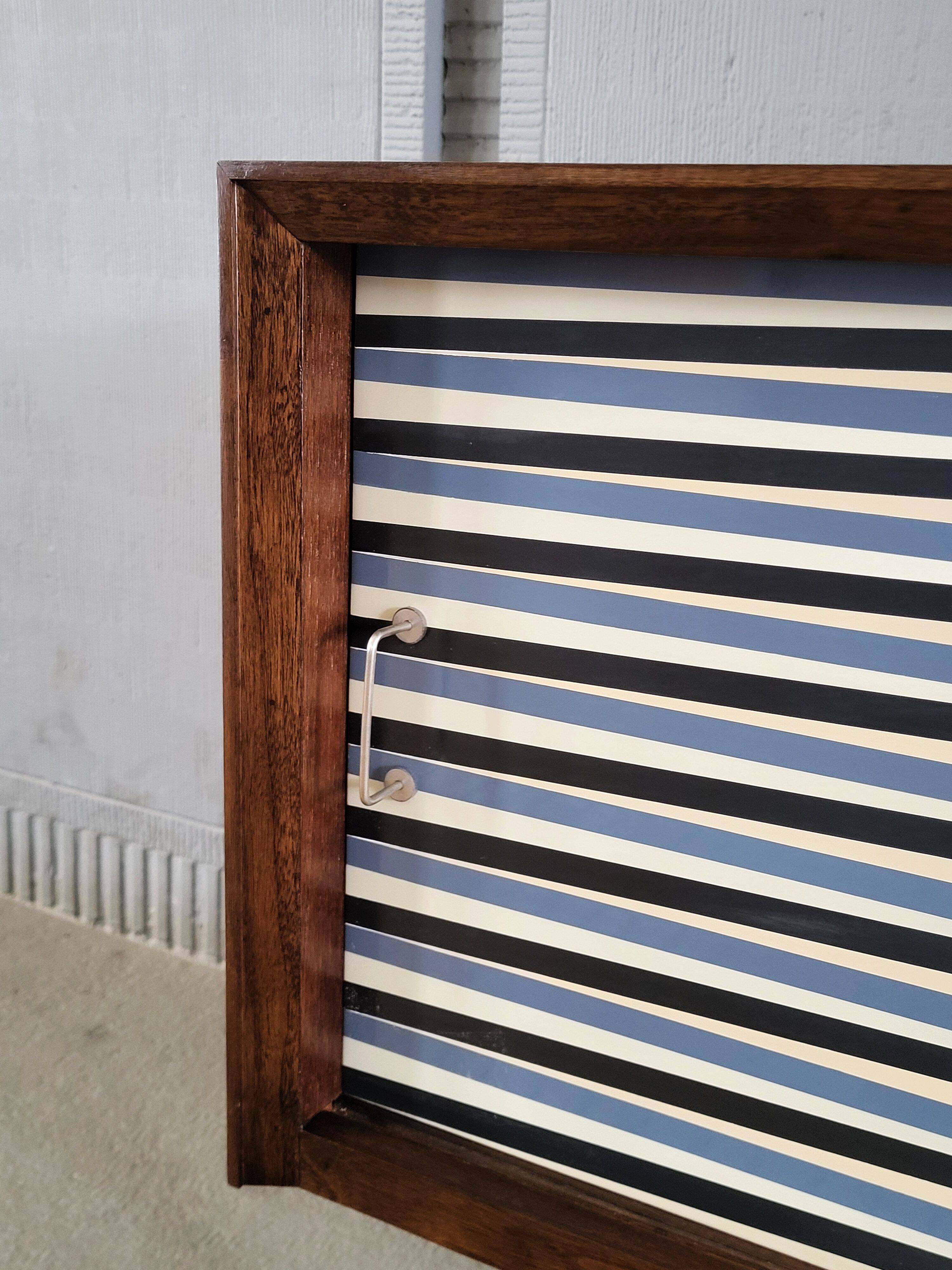 Vintage walnut wooden sideboard, 1960s, colour