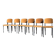 Set of 6 Métropole chairs no. 305 numbered by Jean Prouvé.