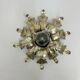 Hollywood regency leaf flower ceiling light flush mount , 1970s