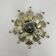 Hollywood regency leaf flower ceiling light flush mount , 1970s