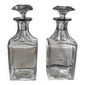 carafes en cristal avec