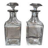 Crystal carafes with stoppers