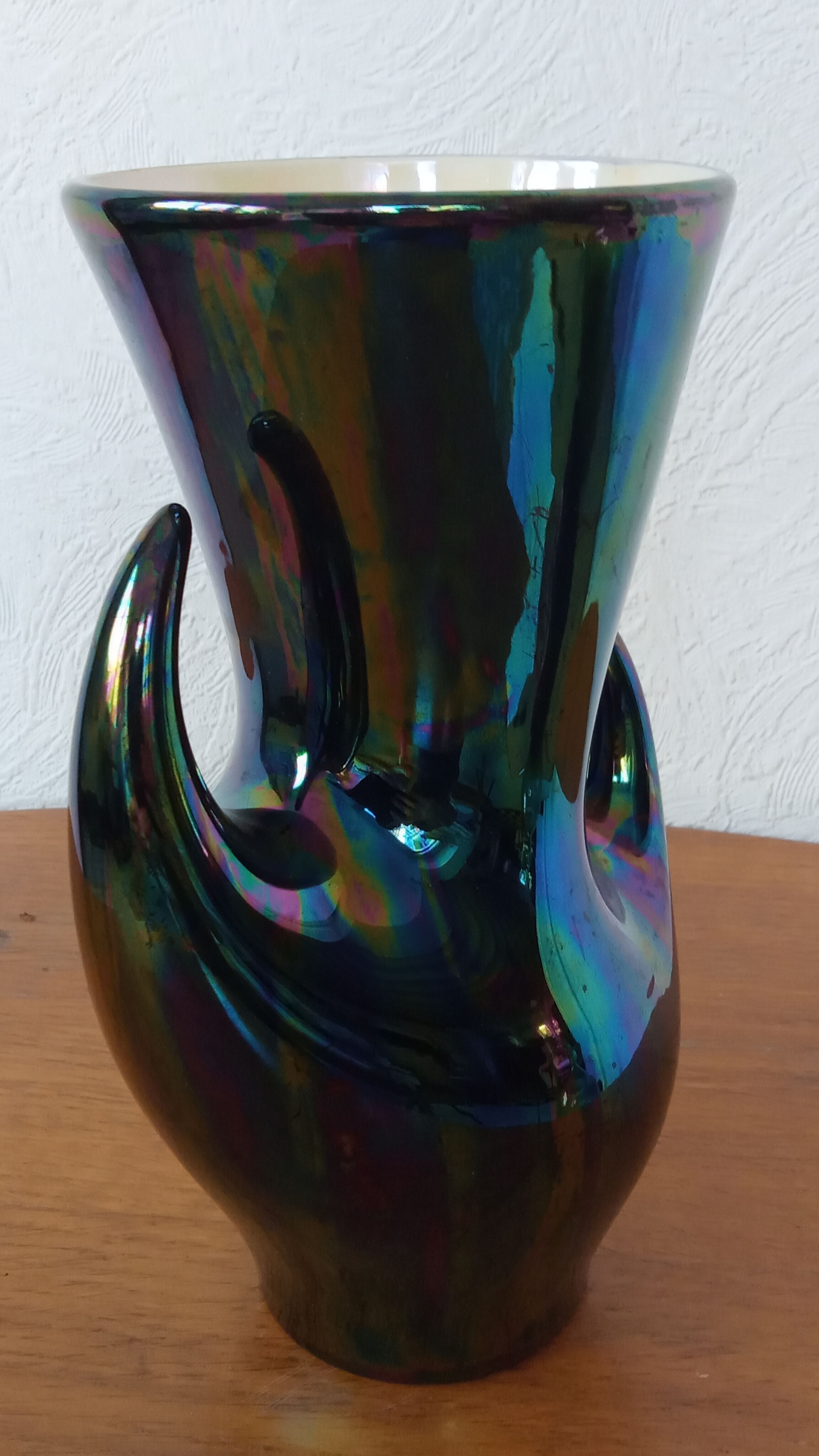 Vase Verceram black 50s/60s