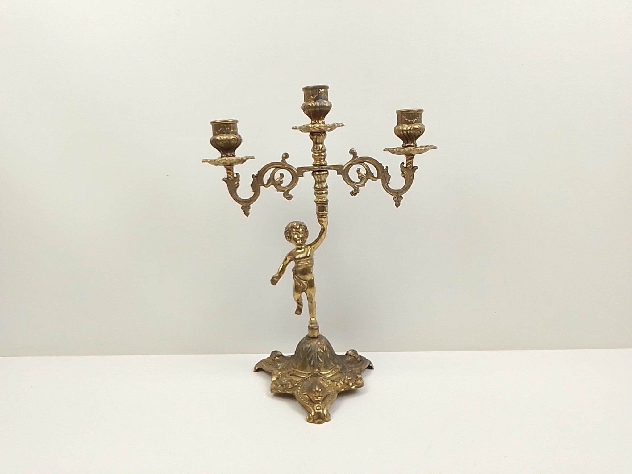 Chandelier 3 branches deco child brass
