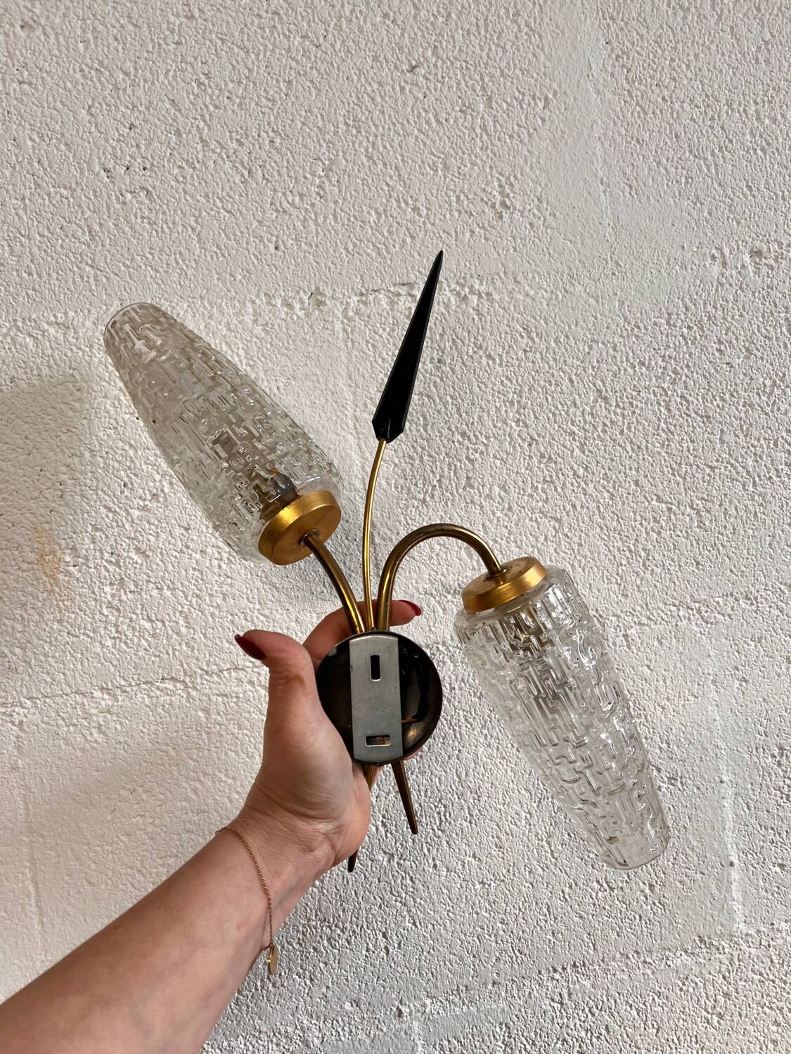 Pair of double rockabilly sconces