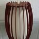 danish ceiling lamp in teak and paper from the 60s