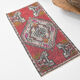 Coral red vintage rug 91x45cm