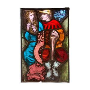 Vitrail à suspendre - polychrome