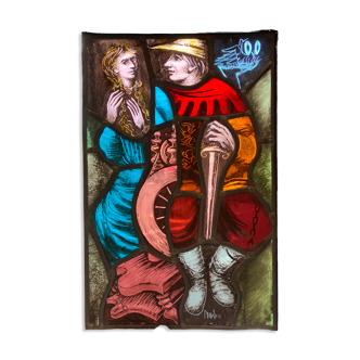 Stained hanging glass polychrome