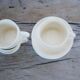 Series of 7 vintage ceramic cups and saucers by Le Pot de Terre