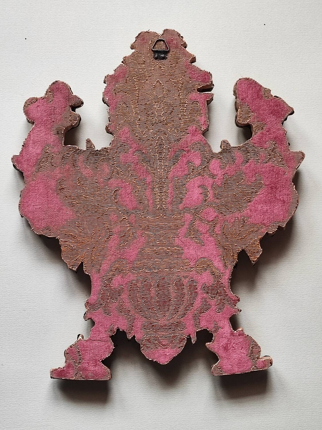 Petit miroir suspendu en métal doré