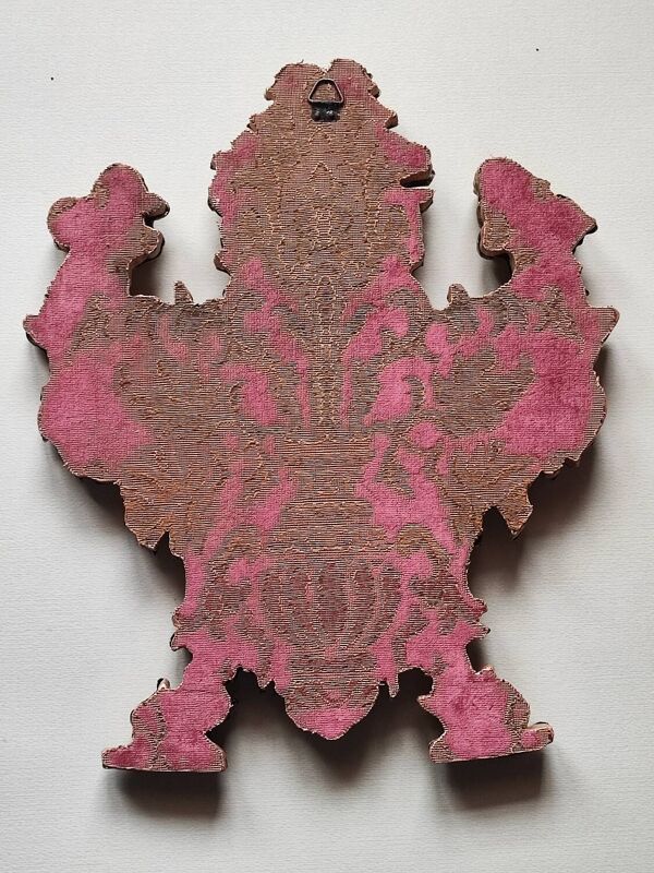 Petit miroir suspendu en métal doré