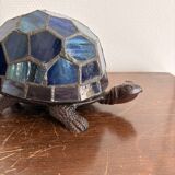 Turtle Glass Table Lamp with Enamel Stained Glass Tiffany Art Nouveau Style