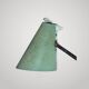 Industrial workshop desk lamp in green sheet metal Biny Jumo Disderot 1950