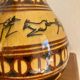 Grand vase vintage ethnique décor tribal