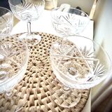 5 cut crystal champagne coupes