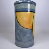 Large ceramic vase from Vallauris with abstract decoration signed