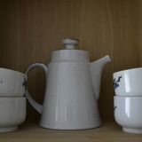 Théière et ses tasses à thé en grès à motif japonisant