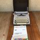 Former Scheidegger "princess matic" metal beige writing machine - vintage malle