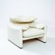 Chaise Maralunga de Vico Magistretti en cuir blanc