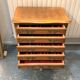 Solid wood silver cabinet with 5 drawers for 173 place settings, silver-plated metal, Solid silver