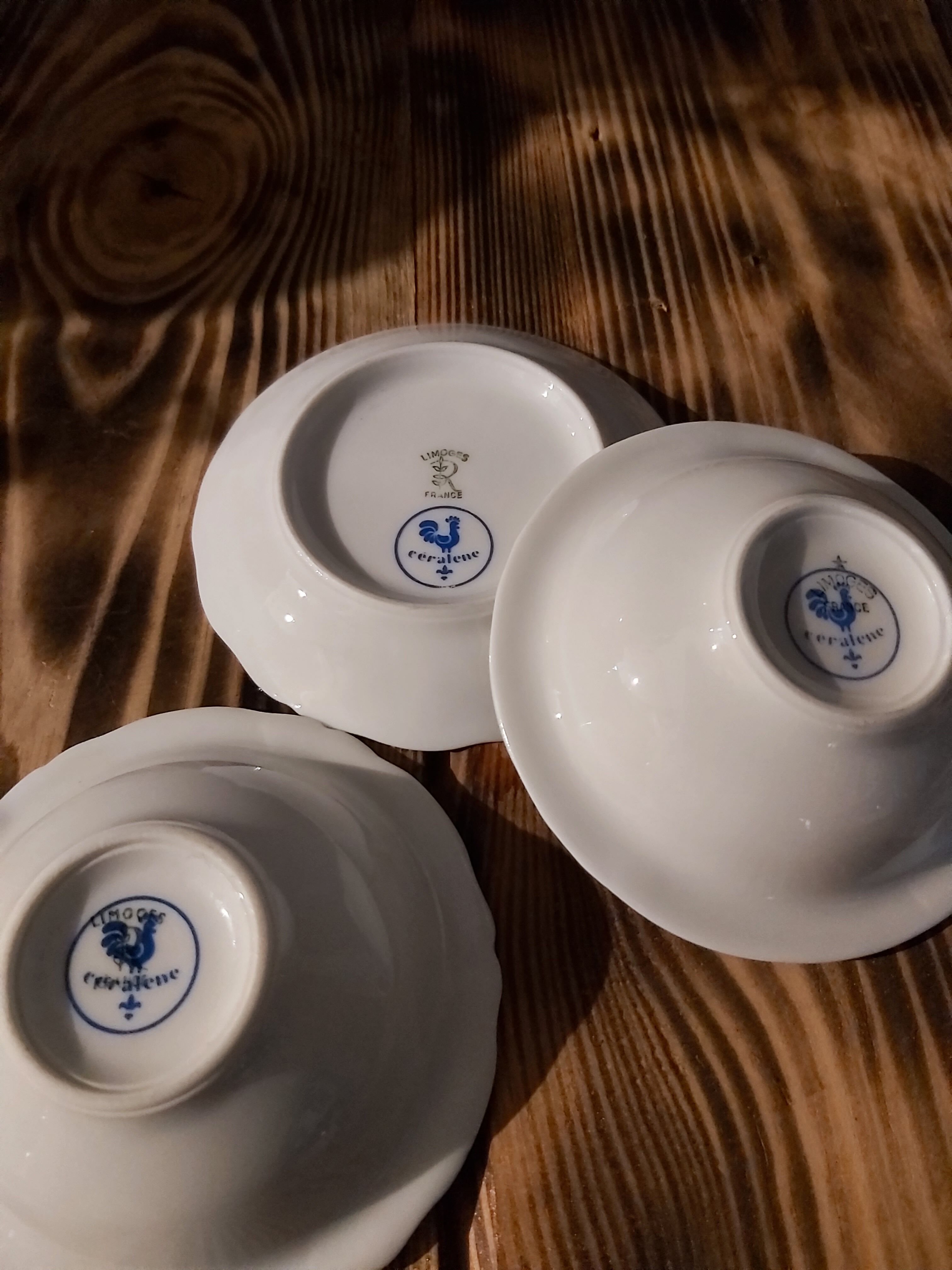 3 Limoges porcelain cups
