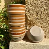 Set of 12 small stoneware bowls