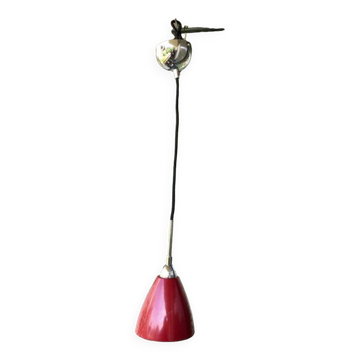 Long cable lacquered metal suspension