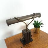 Lampe de bureau en bronze, lampe de banquier