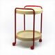 Vintage 1960s Red and Beige Bar Cart
