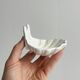 Bathroom décor, hooks, soap dish, white metal hangers.