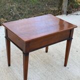 Solid wood rectangular directoire side table