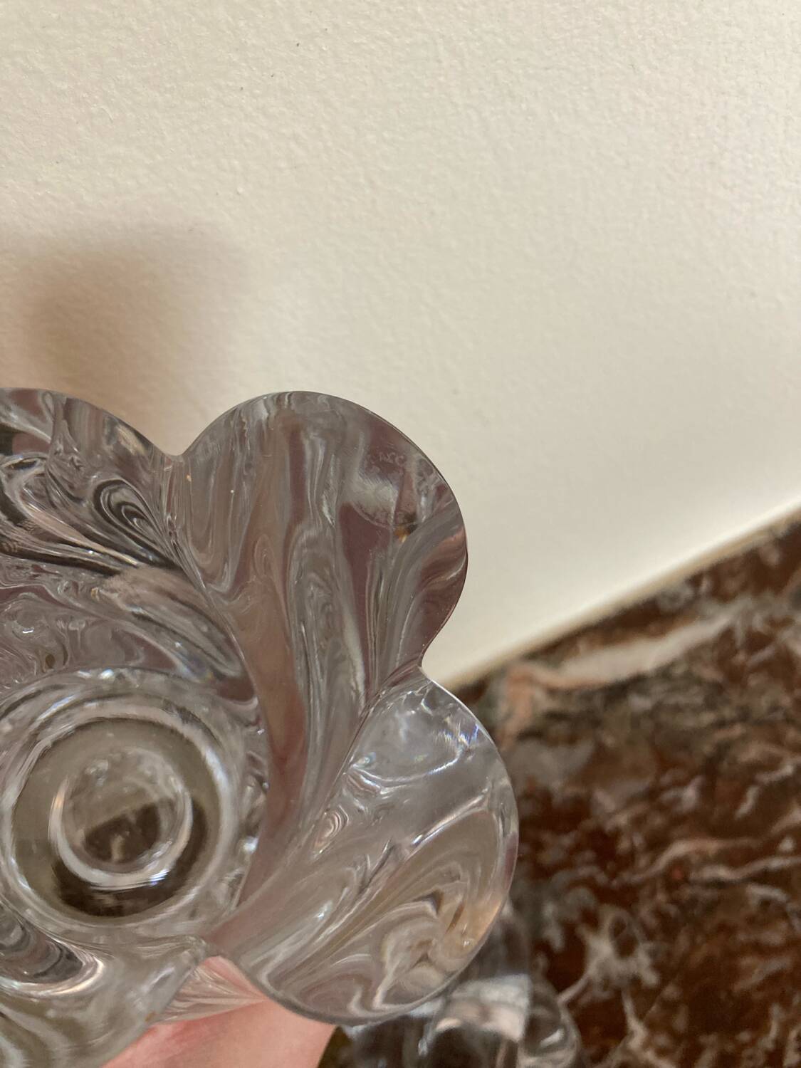 Pair of "Aladin" candlesticks in Baccarat crystal