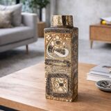 Scandinavian stoneware vase decorated with birds and flowers – Nils Thorsson for Royal