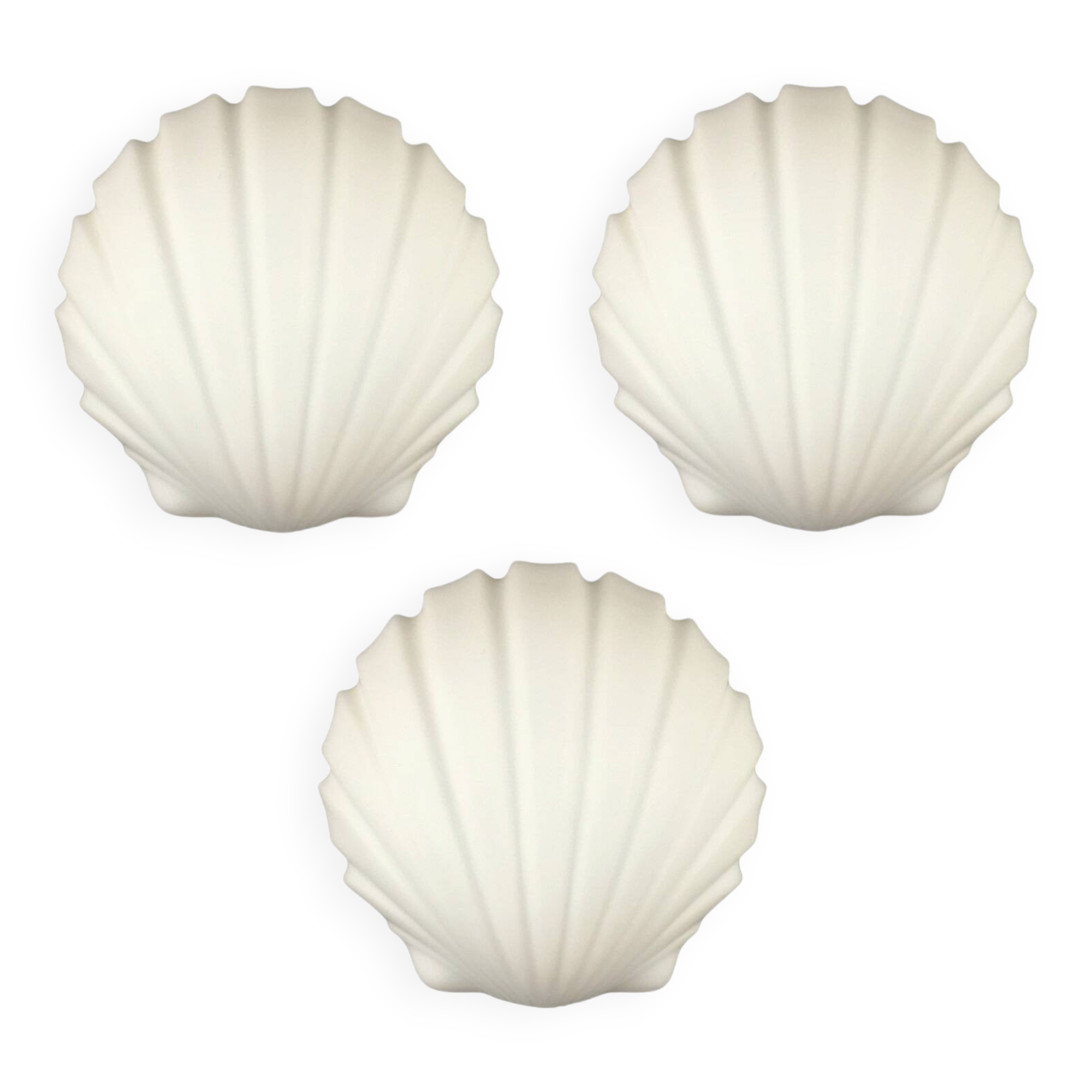 Shell-Shaped Opaline Glass Wall Light from Limburg, Germany, 1970s
