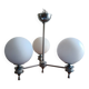 White ball and metal chandelier