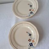 Set of 11 plates model 5041 Digoin Sarreguemines. Vintage ironstone