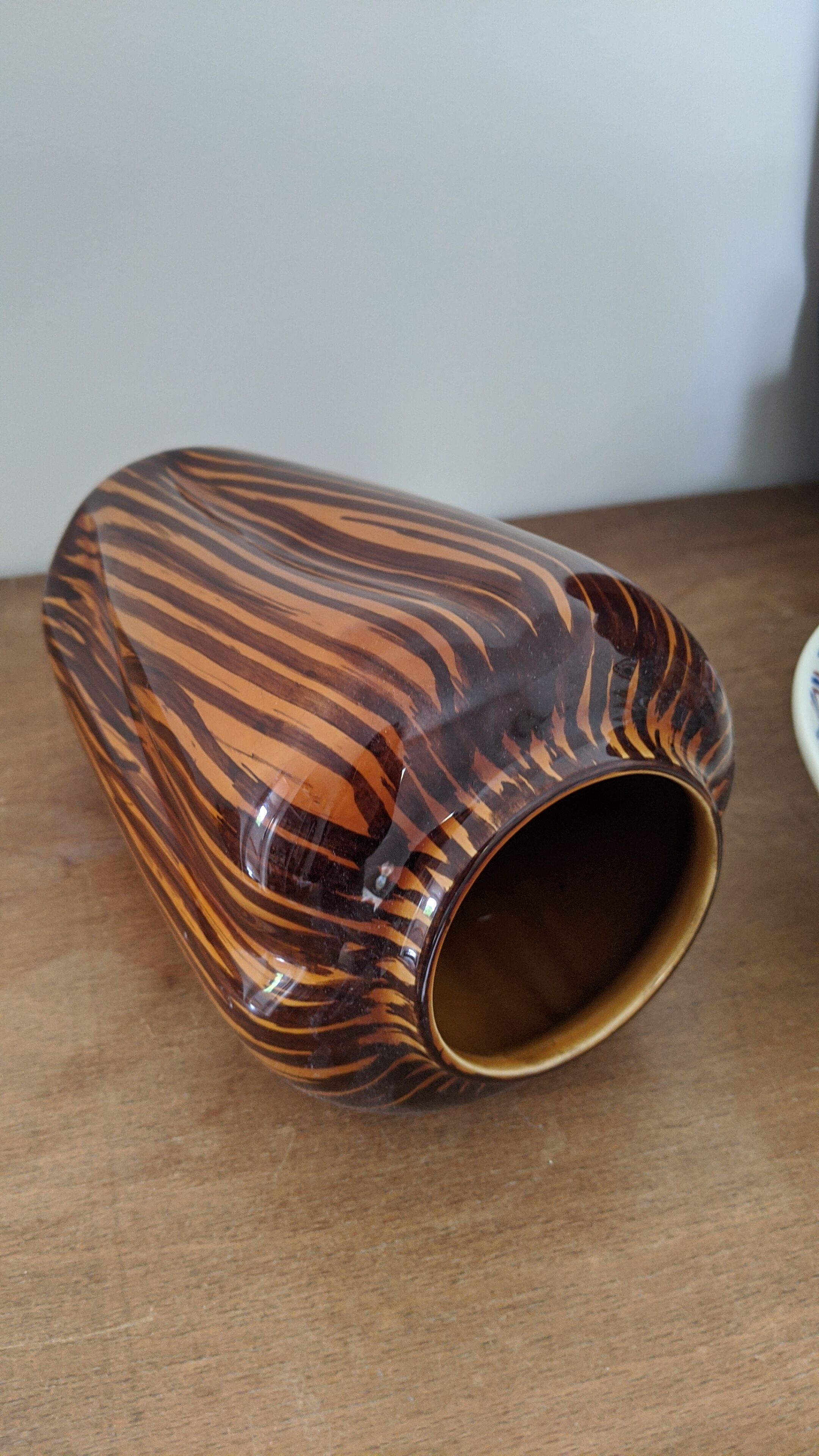 Vase Sarreguemines domino