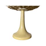 Vintage Tulip Lamp ARO Germany | 1960s German Designer Lighting With Tulip Base And Cotton Shade