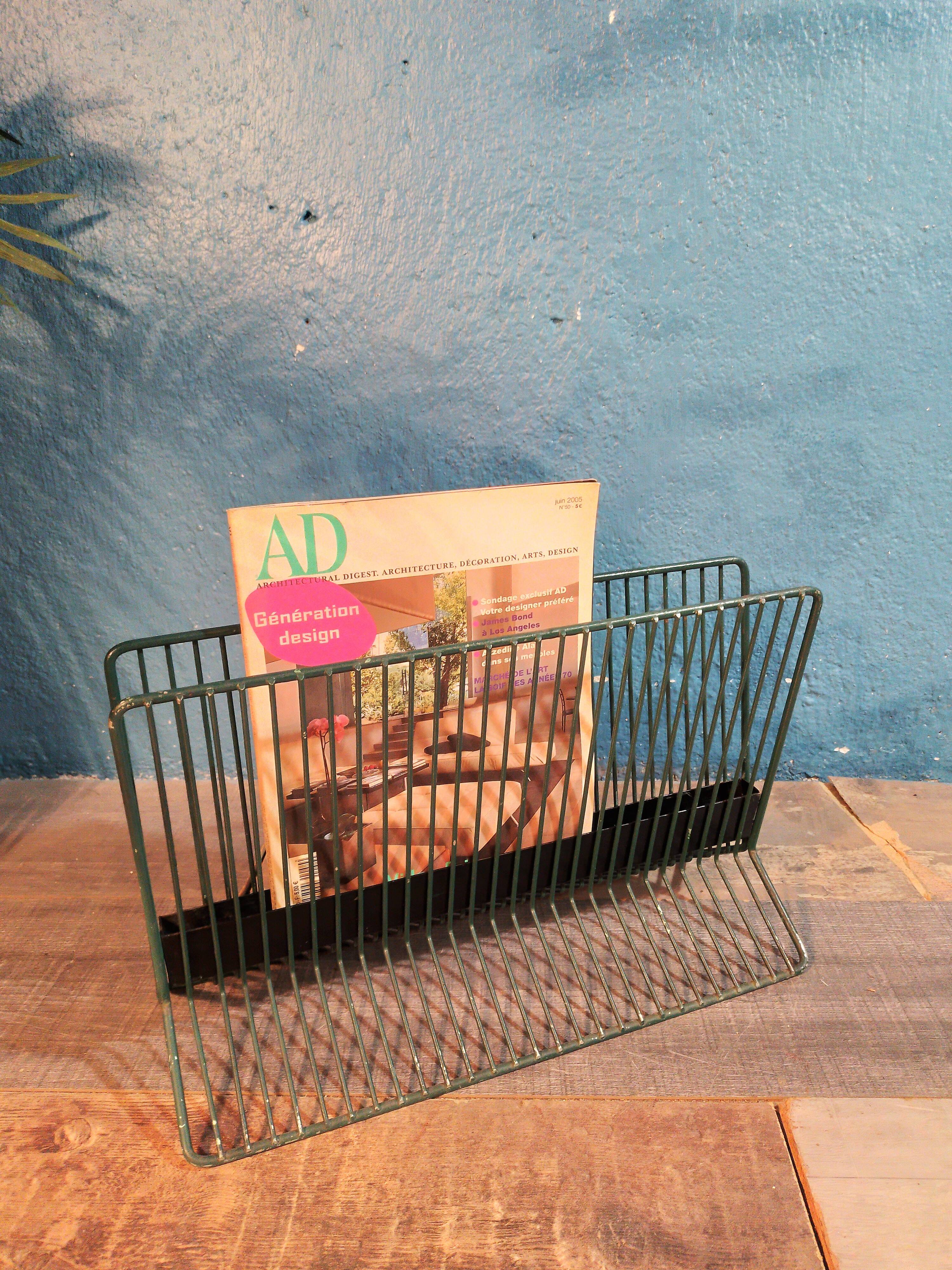 1950s metal magazine rack
