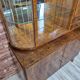 Restored 1960s Mid-Century Walnut Display Cabinet with Slatted Glass