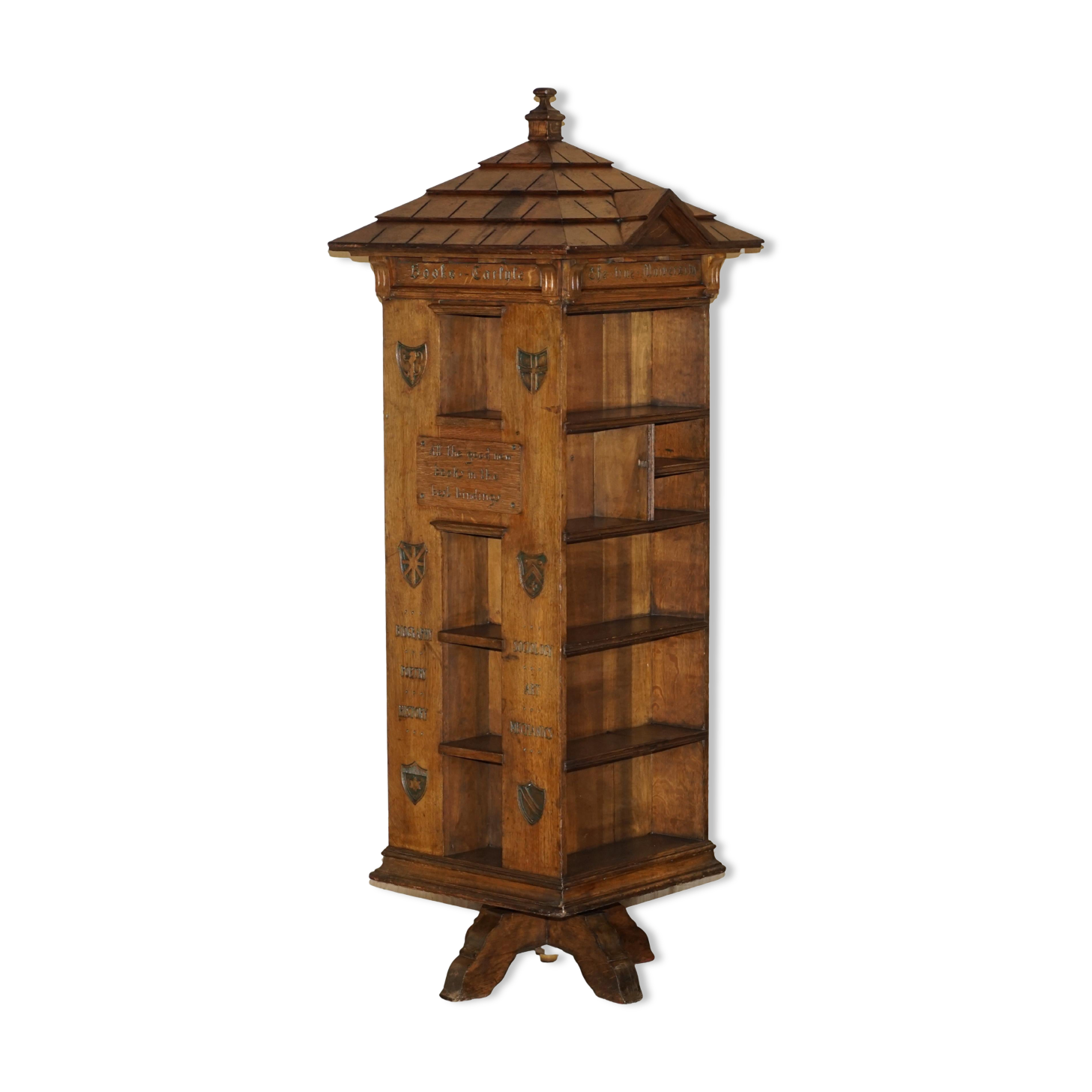 Antique rotating bookcase by Seymour Easton 1859-1916