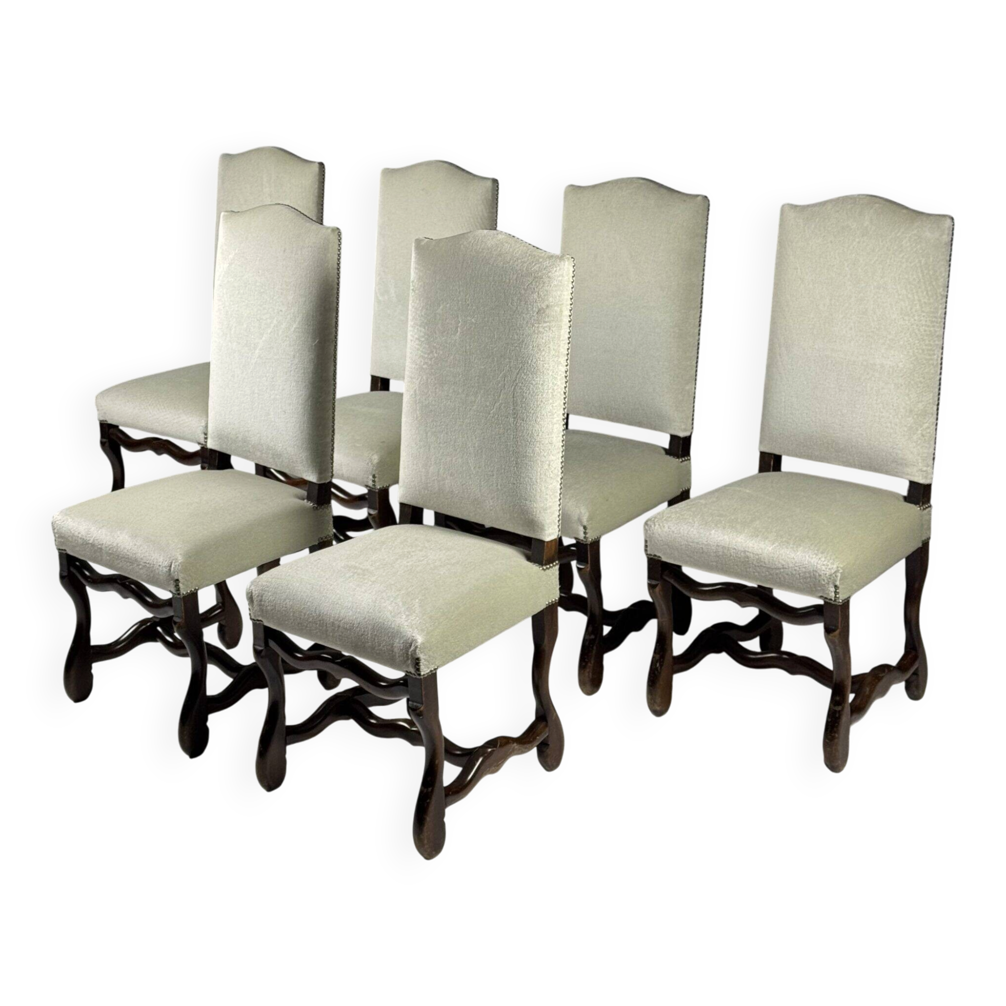 Set of 6 Os de Mouton chairs