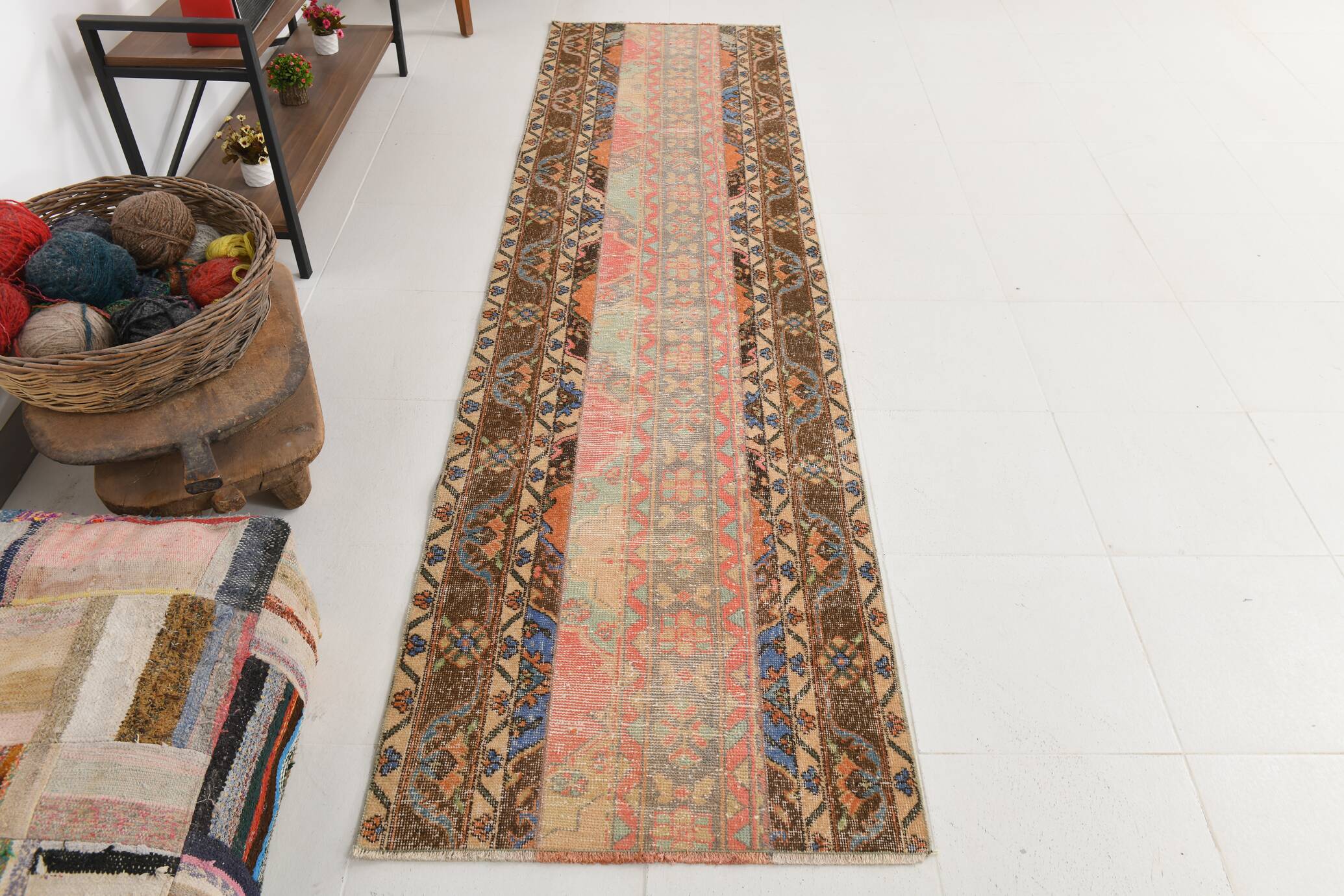 3x10 Multicolor Vintage Runner Rug