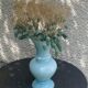 Large vintage pastel blue opaline vase